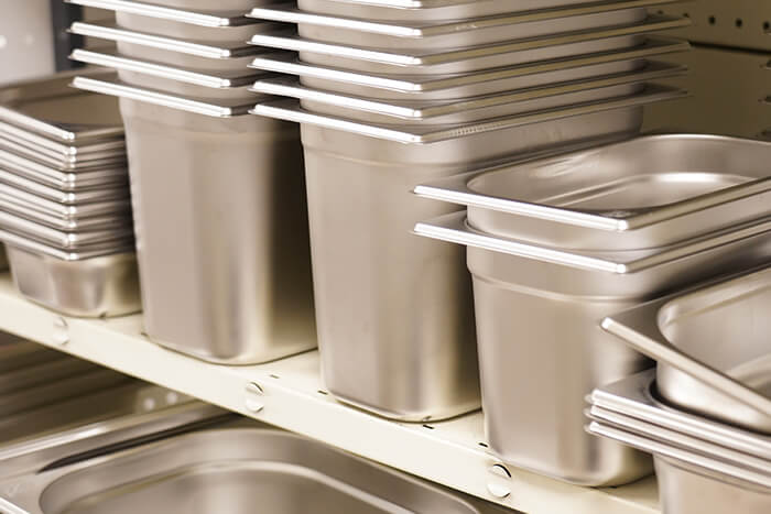 Bacs en inox pour cuisines restaurants